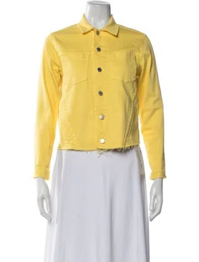 Pre-owned L'agence Denim Jacket In Yellow