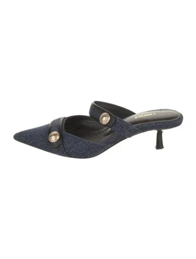 Pre-owned L'agence Denim Mules In Blue