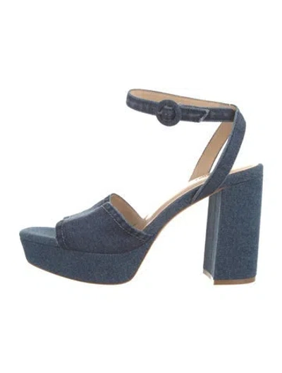 Pre-owned L'agence Denim Sandals In Blue