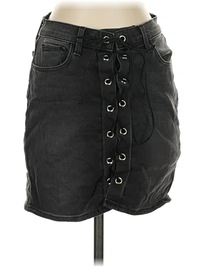 Pre-owned L'agence Denim Skirt In Black