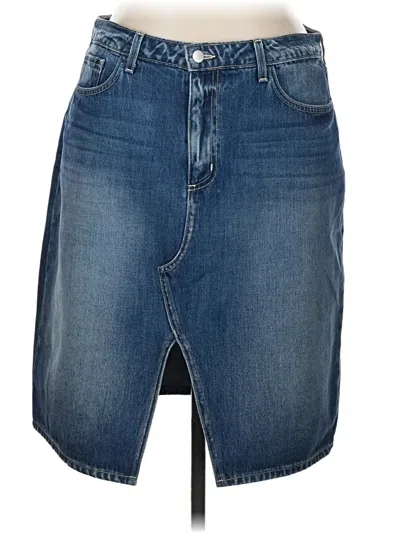 Pre-owned L'agence Denim Skirt In Blue