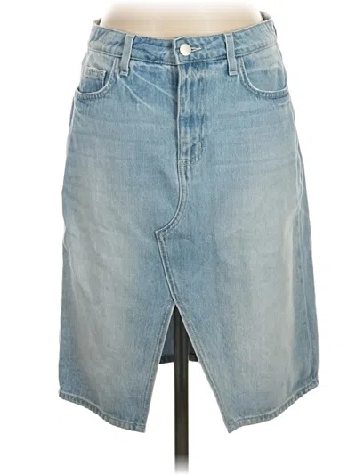 Pre-owned L'agence Denim Skirt In Blue