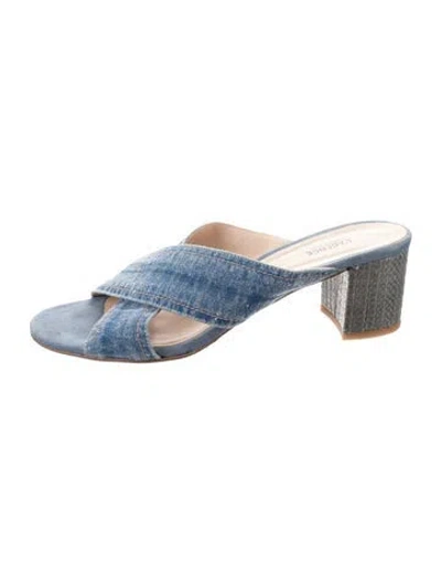 Pre-owned L'agence Denim Slides In Blue
