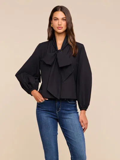 L'agence Deon Tie-neck Blouse In Black
