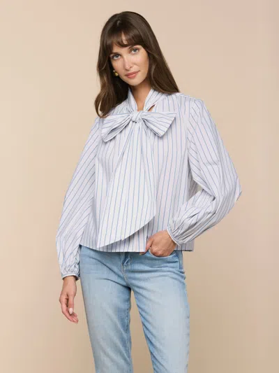 L'agence Deon Tie-neck Blouse In White