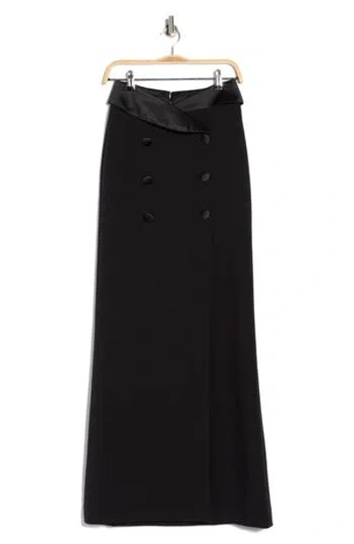 L'agence Diara Tuxedo Maxi Skirt In Black