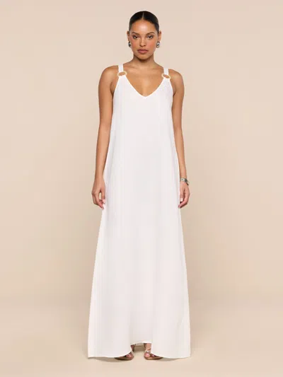 L'agence Didi Maxi Dress In White