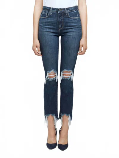 L'agence Distressed High Rise Skinny Jeans In Encina In Multi
