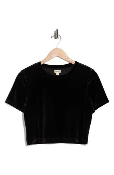 L'agence Donna Crop T-shirt In Black