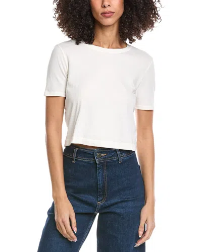 L'agence Donna Crop T-shirt In White