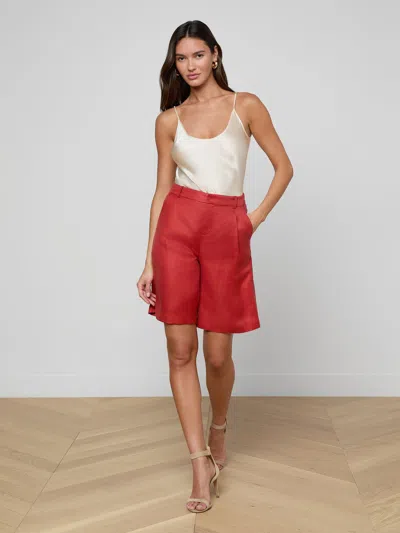 L'agence Doretta Bermuda Short In Red