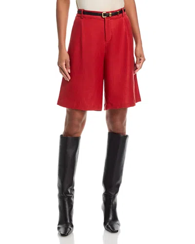 L'agence Doretta Bermuda Shorts In Red