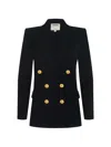 L'agence Double-breasted Oversized Blazer In Black
