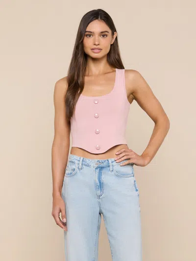 L'agence Dove Knit Corset Top In Pink