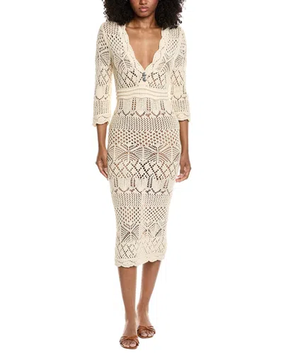 L'agence Dovie Mixed Pointelle Dress In White
