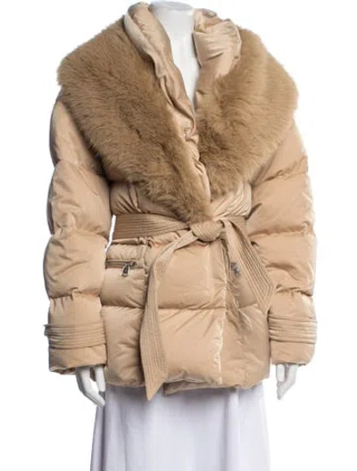 Pre-owned L'agence Down Coat W/ Tags In Neutrals
