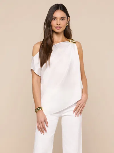 L'agence Driselle Scarf Top In White
