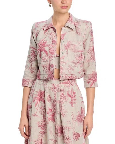 L'agence Eda Crop Jacket In Pink