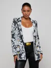 L'agence Eileen Jacquard Knit Blazer In Multi