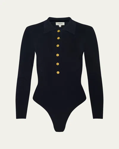 L'agence Elisabetta Knit Bodysuit In Black