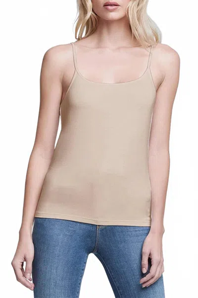 L'agence Ella Spaghetti Tank Top In Nude In Brown