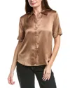 L'agence Ellah Silk Blouse In Brown