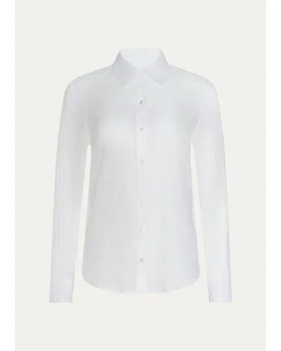 L'agence Ellery Sheer Ramie Blouse In Ivory