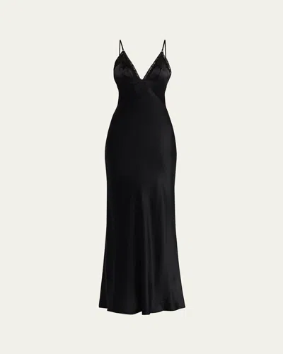 L'agence Elsa Silk Gown In Black