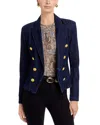 L'agence Emerson Denim Structured Blazer In Blue