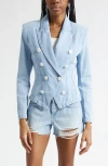 L'agence Emerson Structure Denim Jacket In Blue