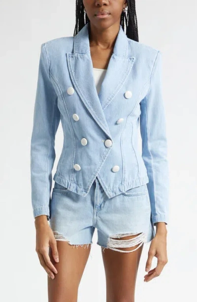 L'agence Emerson Structure Denim Jacket In Blue