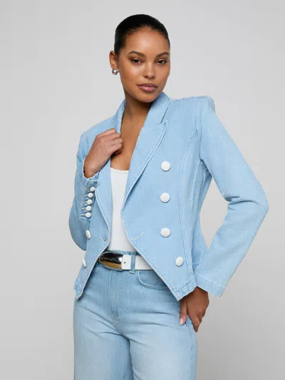 L'agence Emerson Structured Blazer In Blue