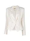 L'agence Emerson Structured Blazer In Neutral