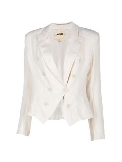 L'agence Emerson Structured Blazer In Neutral