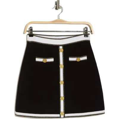 L'agence Emi Knit Miniskirt In Black