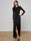 L'agence Emmarie Maxi Wrap Skirt In Black