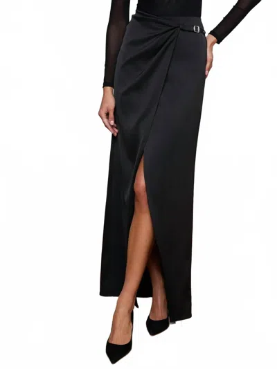 L'agence Emmarie Maxi Wrap Skirt In Black