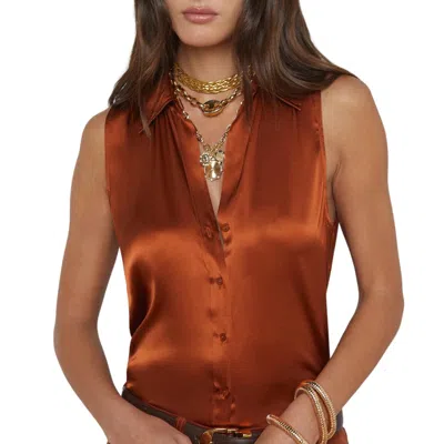L'agence Emmy Blouse In Ginger In Orange