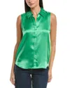 L'agence Emmy Silk Blouse In Green
