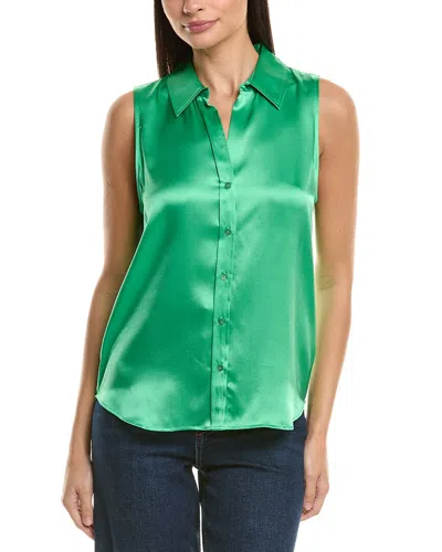L'agence Emmy Silk Blouse In Green