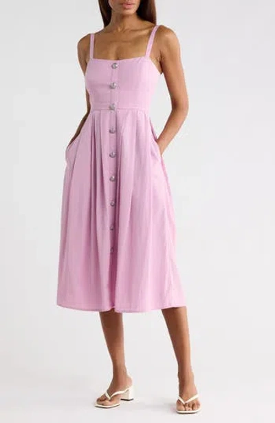 L'agence Esmeralda Sleeveless Midi Dress In Pink