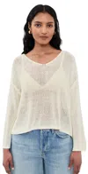 L'agence Ethan Knit Pullover Vanilla In White
