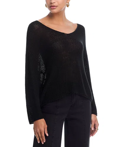 L'agence Ethan V Neck Sweater In Black