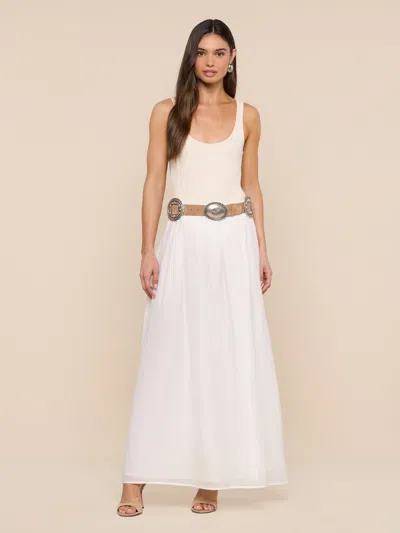L'agence Evangelina Maxi Skirt In White