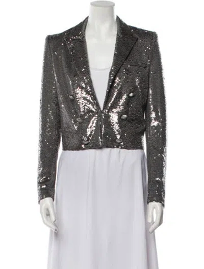 Pre-owned L'agence Evening Jacket In Silver