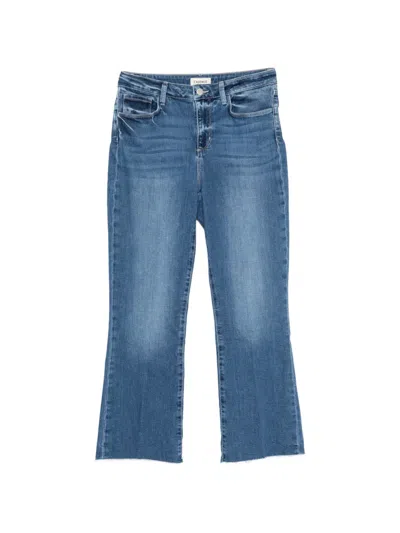 L'agence Faded Raw-cut Jeans In Blue