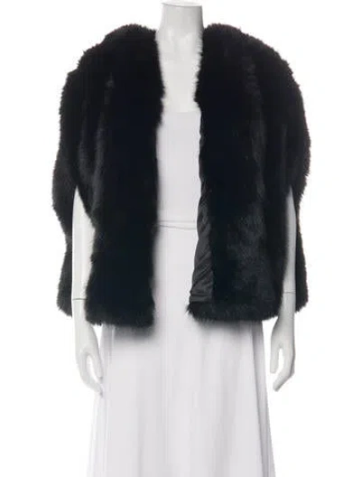 Pre-owned L'agence Faux Fur Jacket W/ Tags In Black