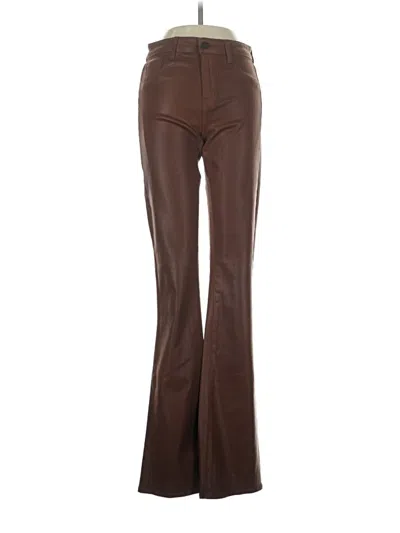 Pre-owned L'agence Faux Leather Pants In Brown
