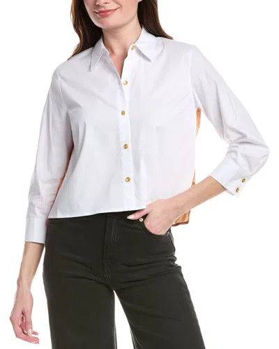 L'AGENCE L'AGENCE FAWN SCARF BACK 3/4 SLEEVE BLOUSE