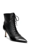 L'agence Fayette Lace-up Bootie In Black